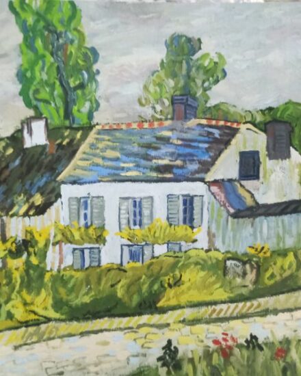 Copia al óleo de una obra de Van Gogh por Marta I., 12 años
